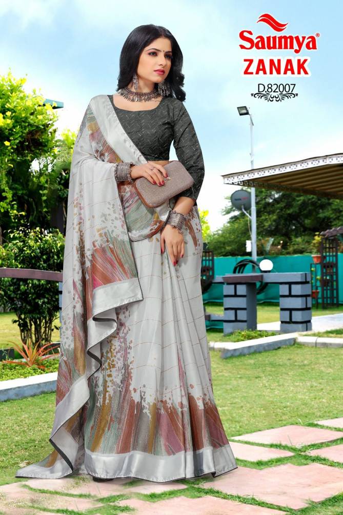 Zanak By Saumya Crape Digital Printed Sarees Wholesale Clothing Suppliers In India 